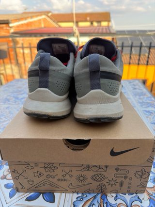 Scarpe Nike React 4 Trail Grigie Rosse