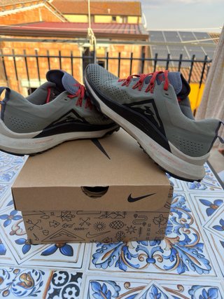 Scarpe Nike React 4 Trail Grigie Rosse