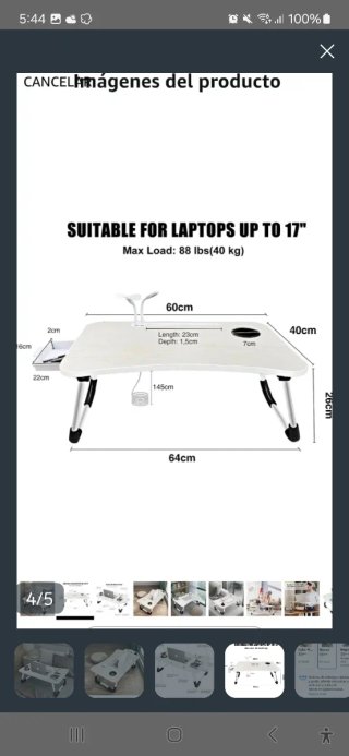 Mesa Plegable Portátil