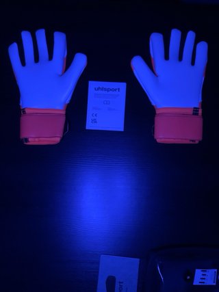 Guantes de portero Uhlsport rojos y negros