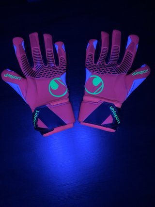 Guantes de portero Uhlsport rojos y negros