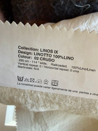 Visillo Lino Pepe Barrientos Beige/Gris