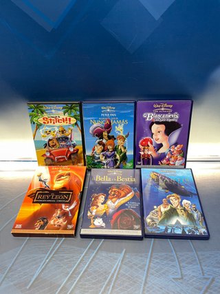 Lote de 6 DVDS Peliculas infantiles la bella y la bestia y mas