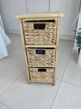 Cajonera Maisons du Monde Mimbre y Madera