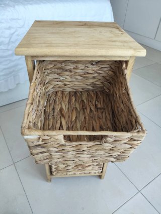 Cajonera Maisons du Monde Mimbre y Madera
