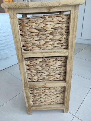 Cajonera Maisons du Monde Mimbre y Madera