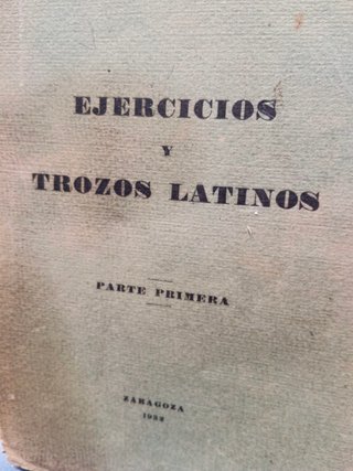 dos libros, EJERCICIOS Y TROZOS LATINOS (1932) benjamin temprano temprano