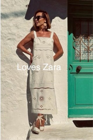 Vestido blanco bordado Zara