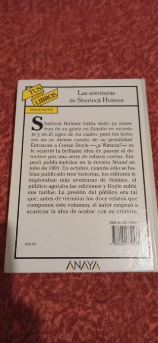 Libro, Las aventuras de Sherlock Holmes.