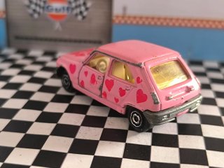 Renault 5 Majorette Rosa Corazones