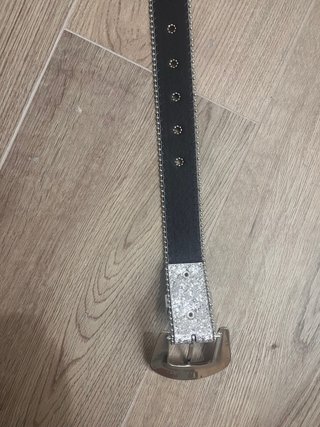 Cintura Y2K Glitter Argento Strass Borchie
