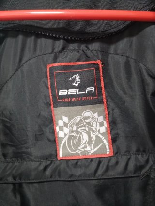 Chaqueta Moto Bela Roja y Gris