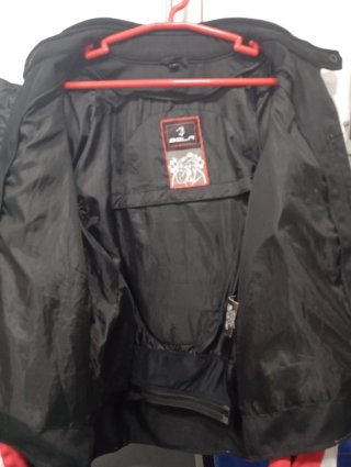 Chaqueta Moto Bela Roja y Gris