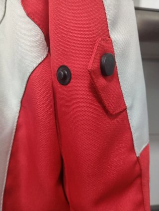 Chaqueta Moto Bela Roja y Gris