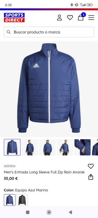 Chaqueta deportiva Adidas azul nueva