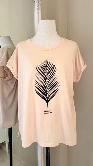 Camiseta Mango Beige Talla L