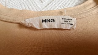 Camiseta Mango Beige Talla L