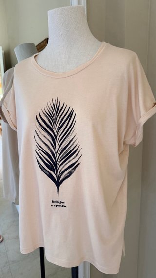 Camiseta Mango Beige Talla L