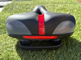 Sillín Bici Gel Flow Negro Rojo