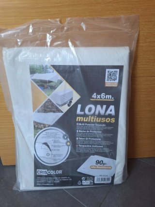Lona Multiusos Impermeable 6x4m Blanca
