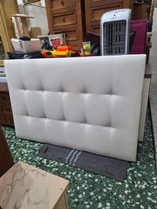 Cabecero Polipiel Blanco ancho 150cm alto 1.05cm