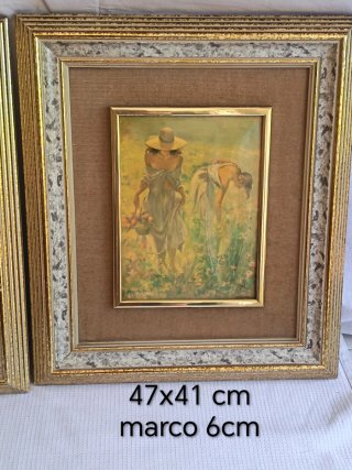 2 Marcos Antiguos Dorados y grises 47x41cm