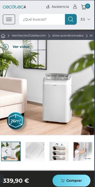 Aire Acondicionado Cecotec Portátil
