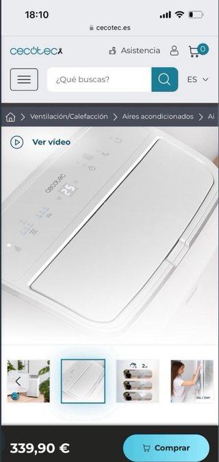 Aire Acondicionado Cecotec Portátil