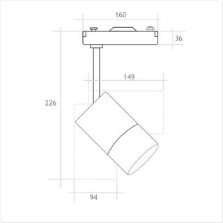 Jandei Foco Techo Led Carril 40W Luz Fria 6000K