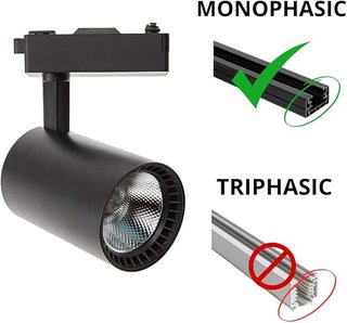Jandei Foco Techo Led Carril 40W Luz Fria 6000K