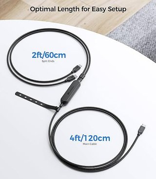 Cable Matters USB-C trenzado carga doble 1,8m 140W
