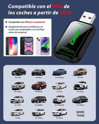 Diyauder Adaptador Carplay inalámbrico