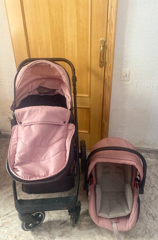 Carrito Bebé 3 en 1 YAZOCO Rosa