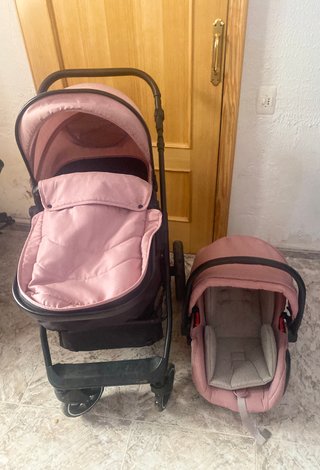 Carrito Bebé 3 en 1 YAZOCO Rosa