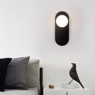 ZTTECH Aplique Pared Globo Vidrio Satinado 120mm