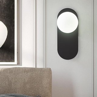 ZTTECH Aplique Pared Globo Vidrio Satinado 120mm