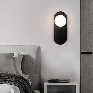 ZTTECH Aplique Pared Globo Vidrio Satinado 120mm