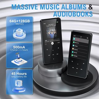 ODEJOI MP3 64GB BT5.3 HiFi táctil altavoz radio FM