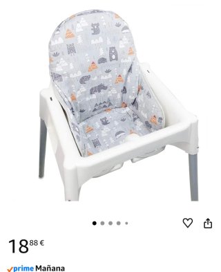 Trona de bebé con funda estampada
