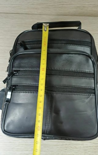 Bolso Piel Hombre Negro Bandolera