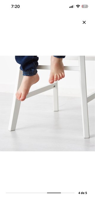 Dos sillas alta madera niños IKEA blanca