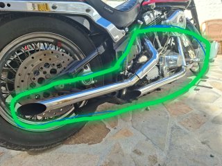 Escapes Drag Pipes Harley Softail
