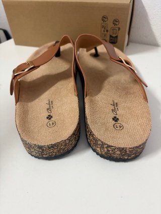 Sandalo donna infradito camel tg 41 nuovo