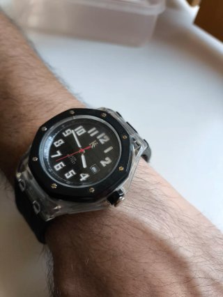 Orologio Uomo K Nero Argento