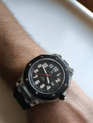 Orologio Uomo K Nero Argento