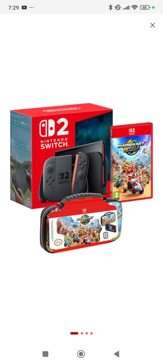 Nintendo Switch 2 con Mario y funda precintado