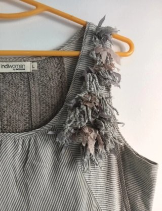Vestido gris indiwoman