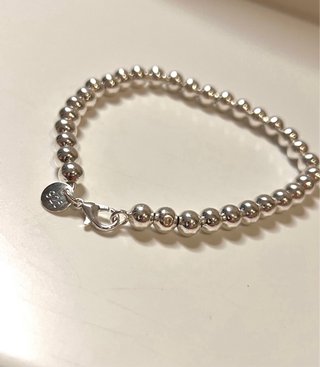 Collar y pulsera de cuentas de plata 925