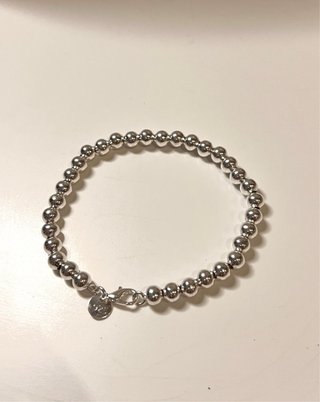 Collar y pulsera de cuentas de plata 925