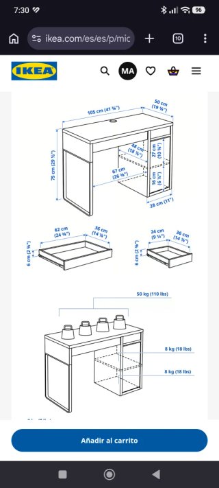Escritorio Infantil MICKE IKEA Blanco